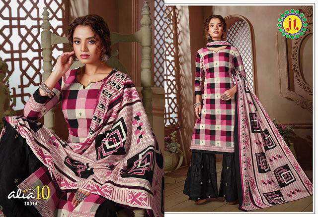 Jt Alia 10 Latest Fancy Regular wear Pure Cotton Printed Dress Material