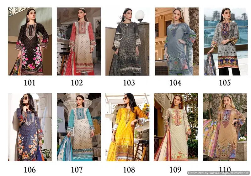 Elaaf Latest Designer Printed Karachi Cotton Dress Material Collection 