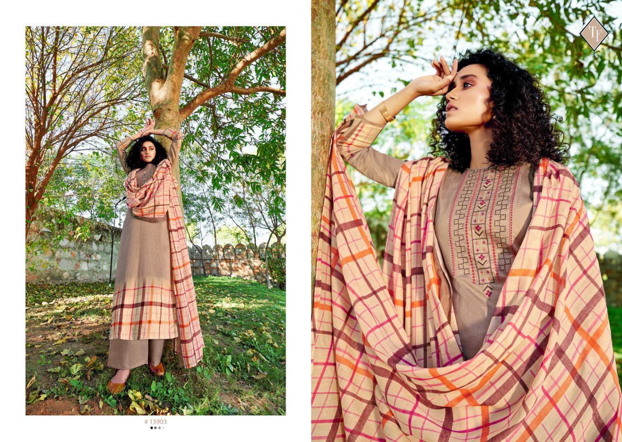 TANISHK MEHNAAZ Latest Fancy Festive Wear Pure Jam Cotton with cross stich embrodery Top With Bottom And Mal Mal Cotton Dupatta Ready Made Wear Collection