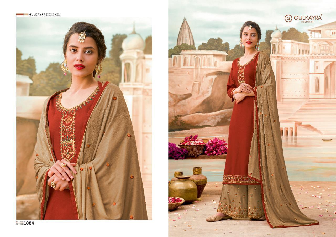 GULKAYRA DESIGNER MANNAT Latest Fancy Designer Festive Wear Jam Silk With Heavy Embroidery With Diamond Salwar Suit Collection