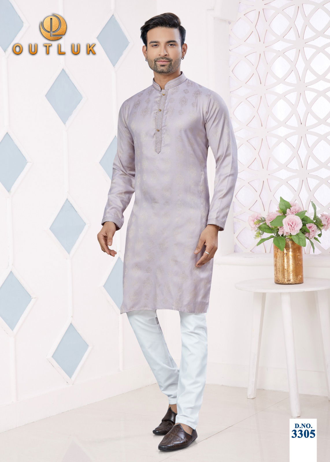 Outluk Wedding Collection Vol 33 Jaquard Mens Wholesale Kurta Pajama Manufacturers