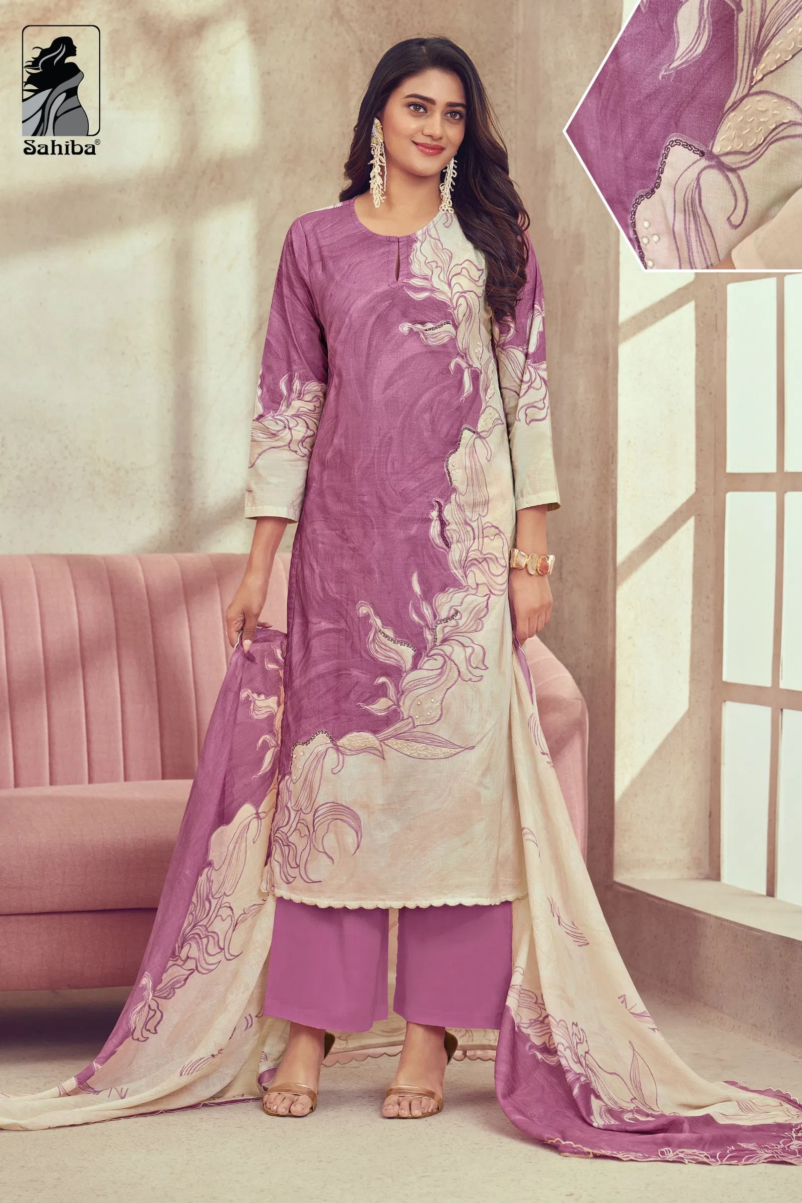 Divyana By Sahiba Lawn Cotton Digital Printed Dress Material Suppliers In Indoa