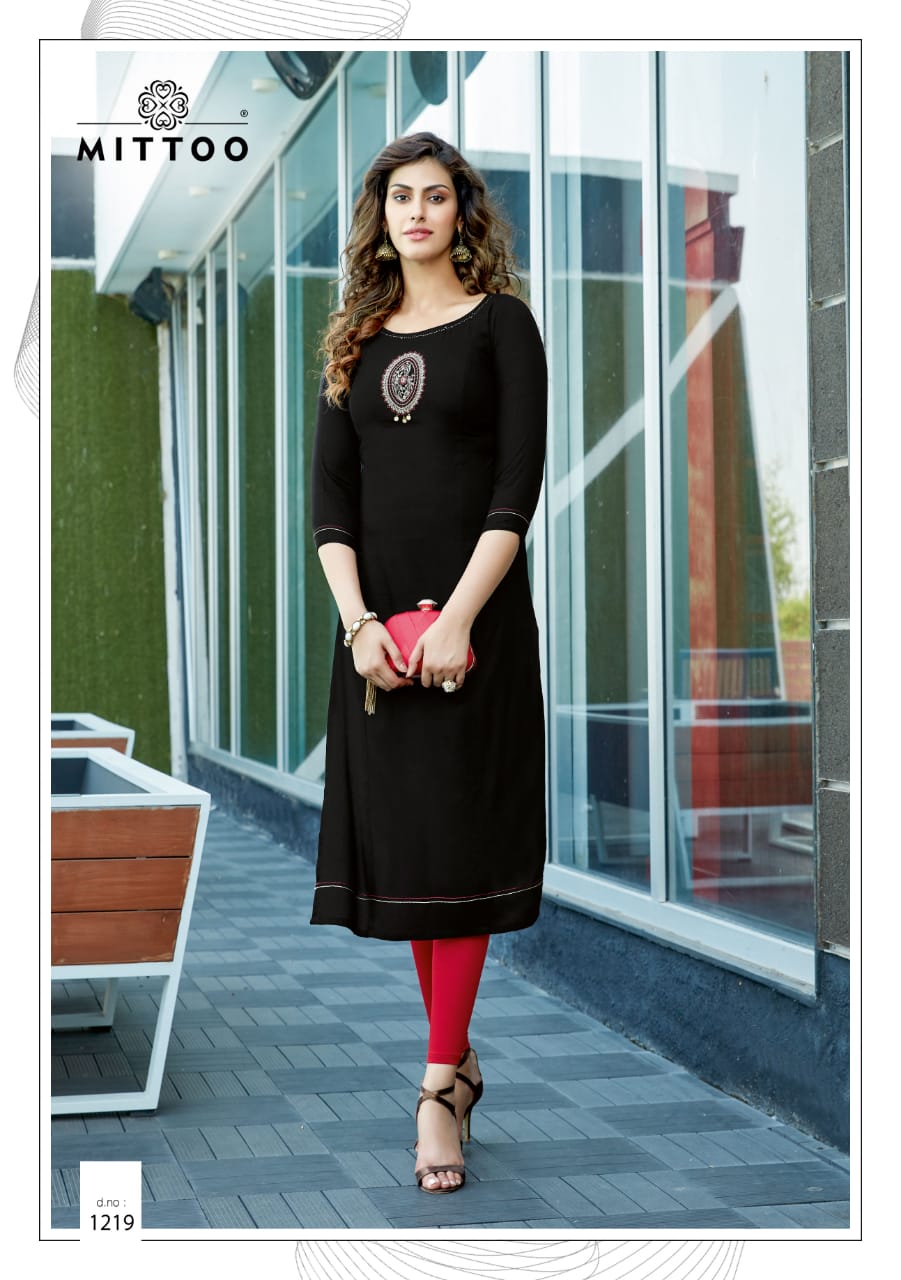 MITTOO PALAK VOL-24 Latest fancy Festive Wear Heavy Rayon Designer Kurtis Collection