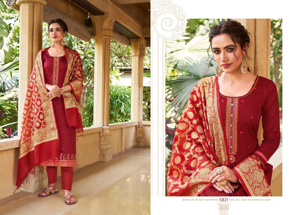 KESSI PARNITA VOL-5 Latest Fancy Designer Festive Wear Jam Silk with Heavy Work Salwar Suit Collection 