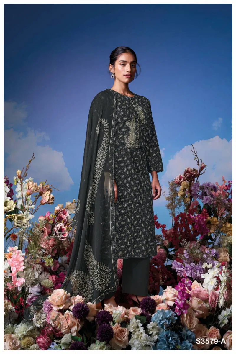 Joshna By Ganga Cotton Printed Embroidered Salwar Suit Online Wholesale