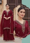 Naisha K 325 Georgette Handwork Top With Bottom Dupatta Bulk Orders In India