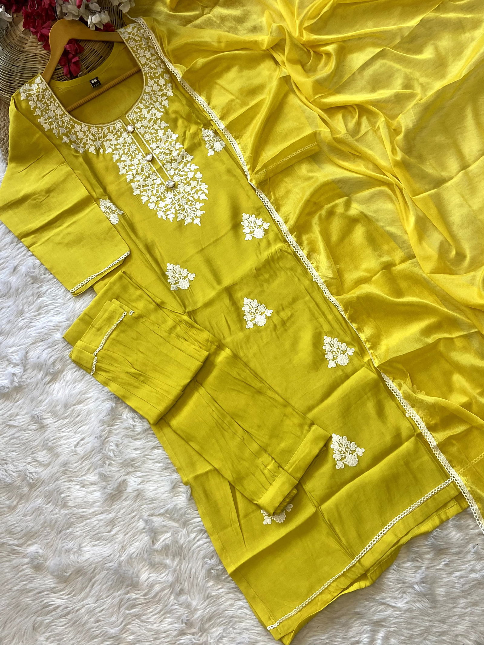 KF 4016 Kalaai Viscose Chanderi Embroidery Kurti With Bottom Dupatta Wholesale Price