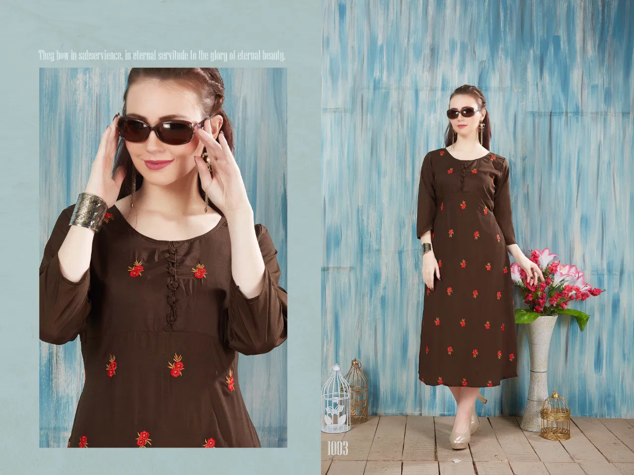Anika Heavy Premium Muslin Embroidered Designer Kurti Collection at Wholesale Price