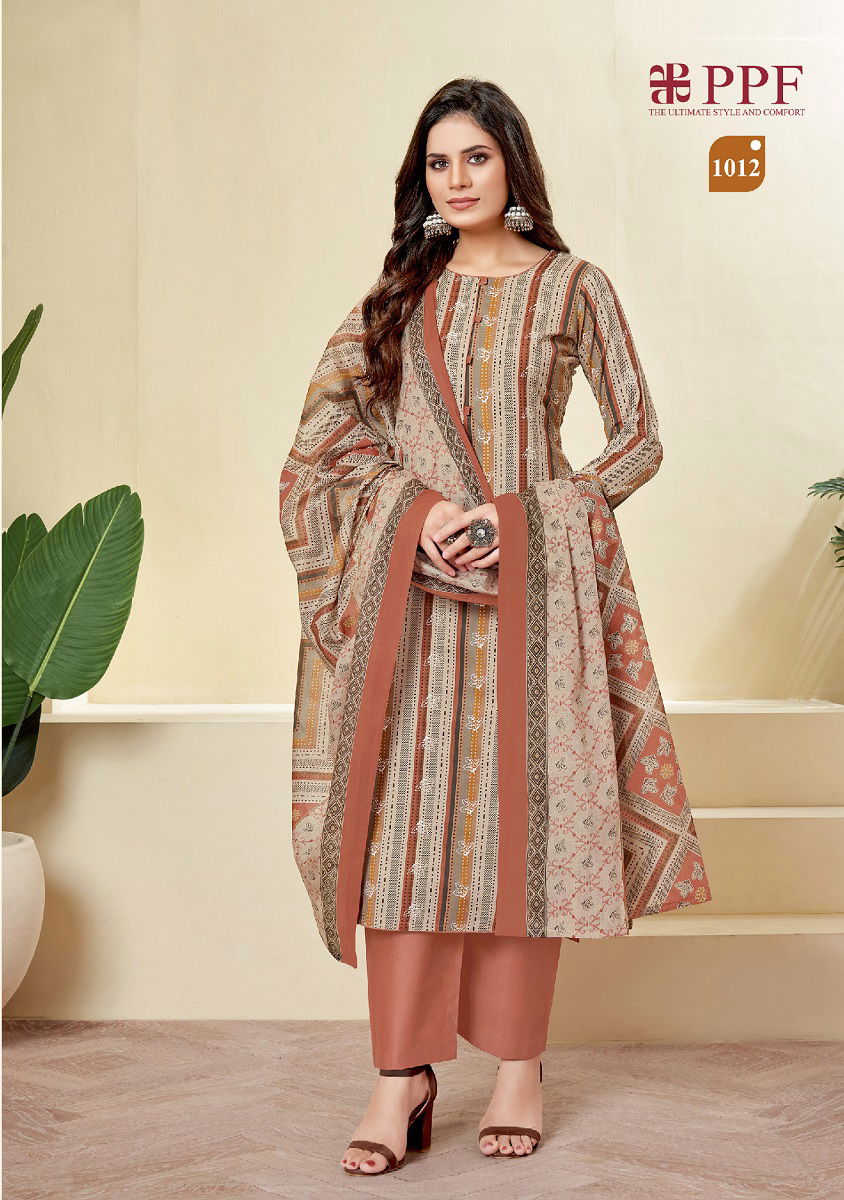 Ppf Prisha Vol 1 Printed Cotton Printed Dress Material Catalog