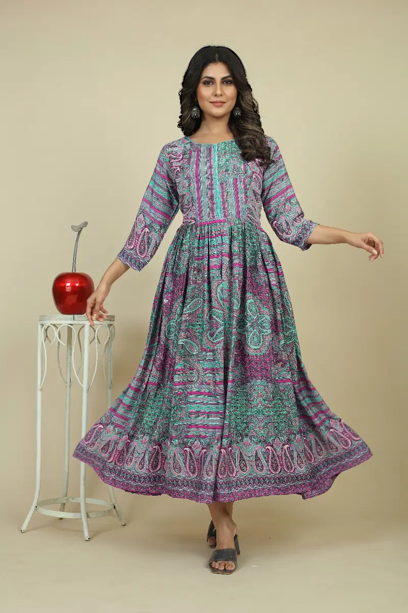 Sandiya important Printed Long Kurtis Catalog