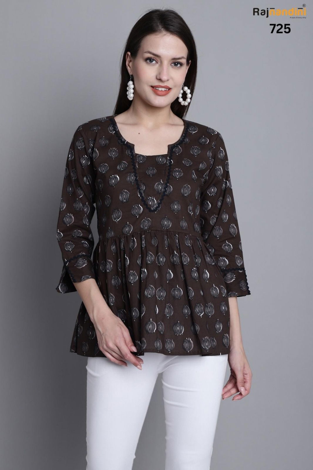  Rajnandin By Mayra Cambric Cotton Printed  Ladies Top Catalog
