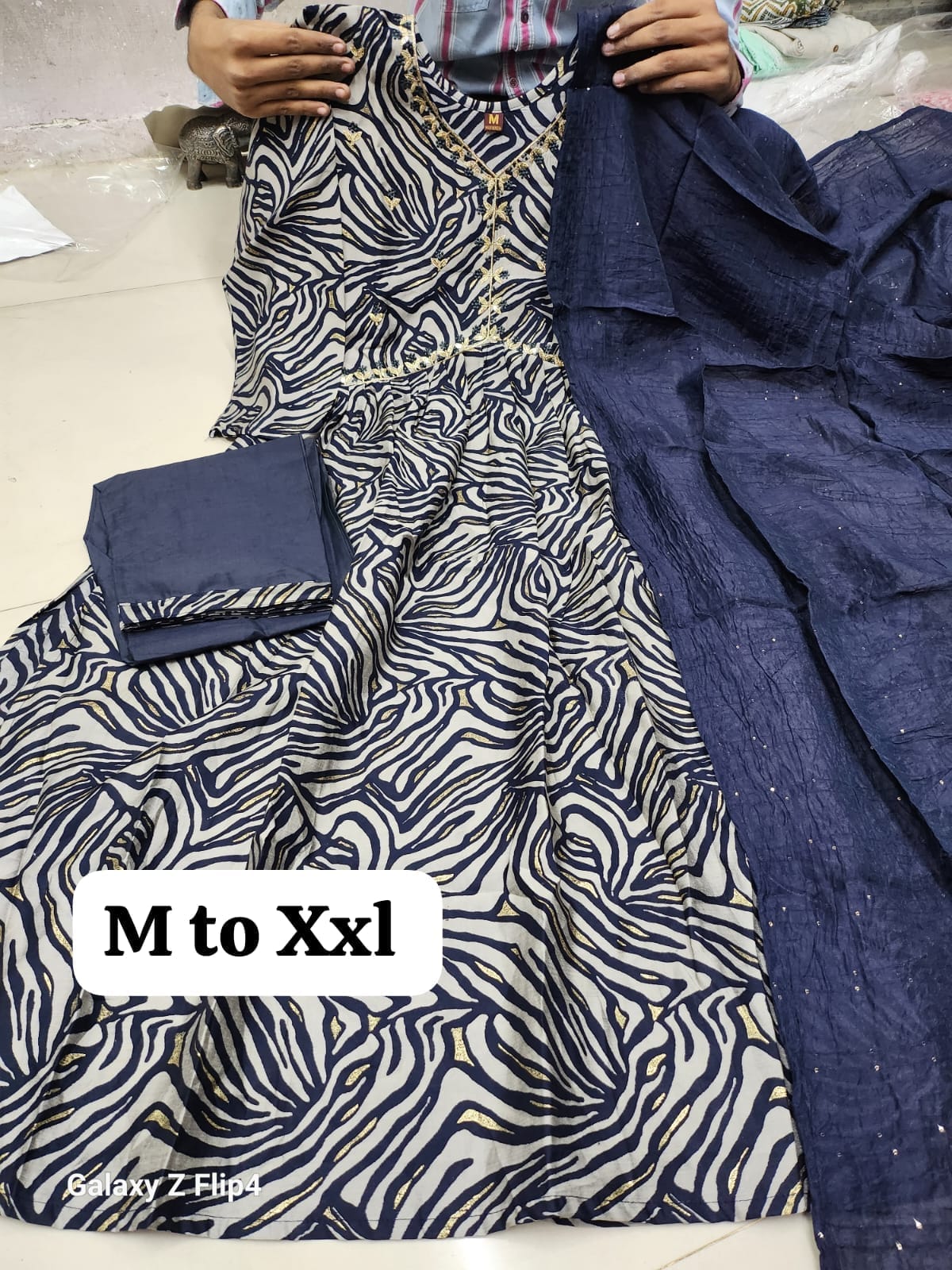 VIrat V Handwork With Astar Alia Cut Kurti With Bottom Dupatta