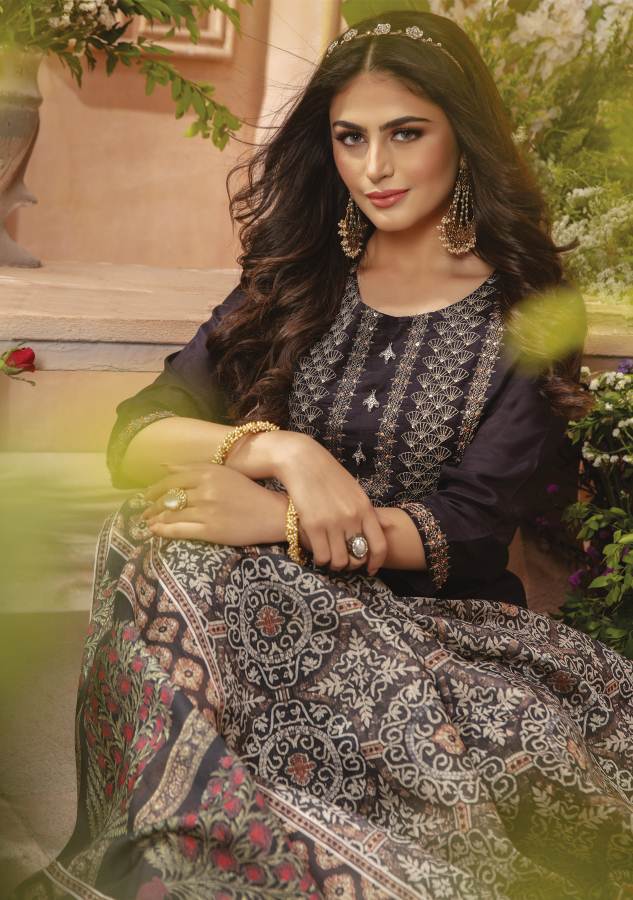 Kiana Shamma Designer Festive Wear Heavy Maslin With Hand Work Readymade Collection
