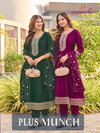 Plus Munch By Aanchi Crystal Silk Online Kurti With Bottom Dupatta Wholesale
