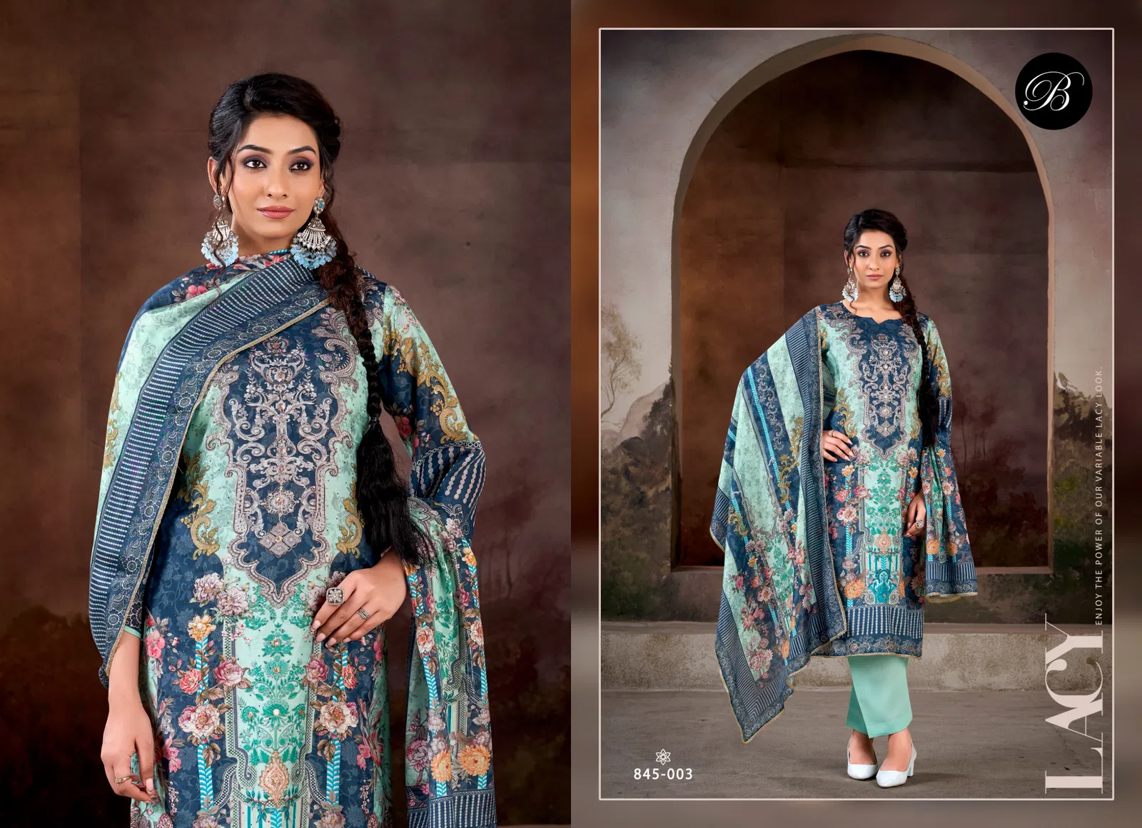 Kanika Vol 3 By Belliza Viscose Muslin Printed Dress Material Exporters In India