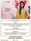 Deyra 5057 By Ganga Cotton Satin Designer Salwar Suits