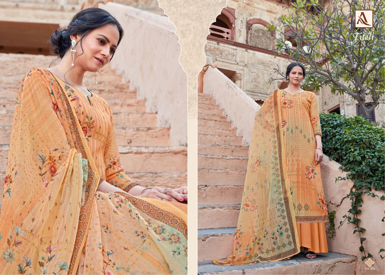 Alok Titali Ethinc Wear Designer Printed Jam Satin Salwar Kameez Collection
