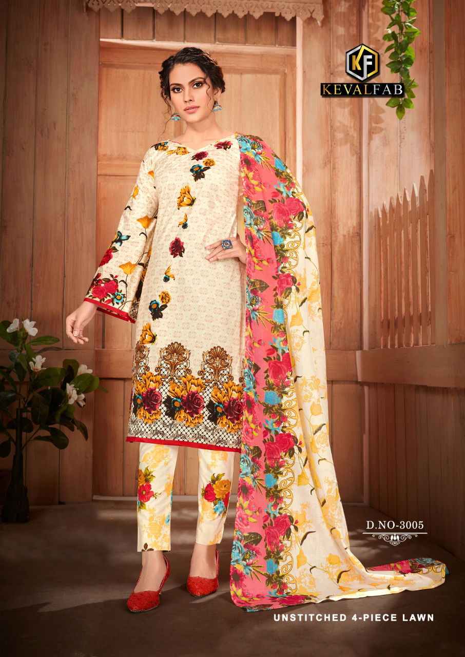 Keval Sobia Nazir 3 Latest Fancy Designer Casual Wear Cotton Dress Materials Collection