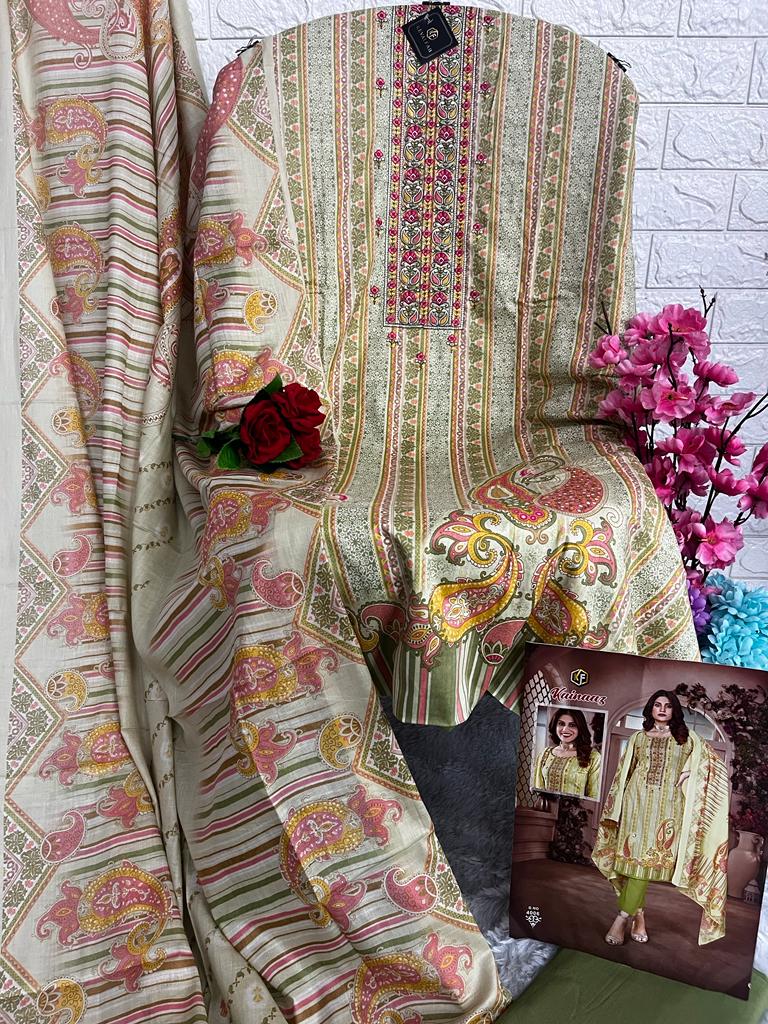 Kainaaz By Keval Fab Cotton Print Embroidered Designer Salwar Kameez Catalog