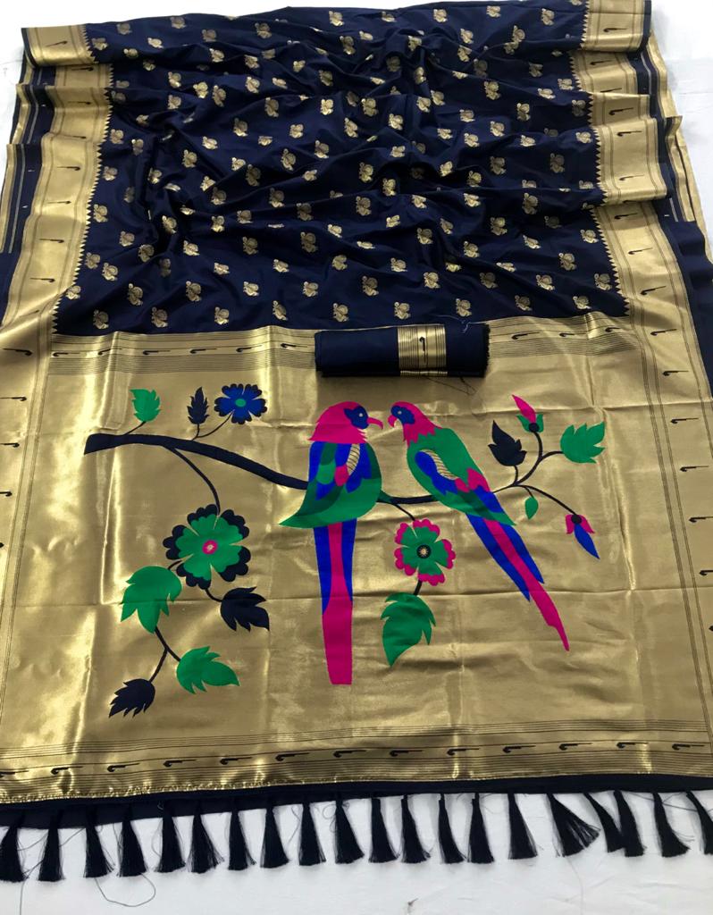 Rajyog New Paithani Silk Latest fancy Festive Casual Wear Silk Sarees Collection