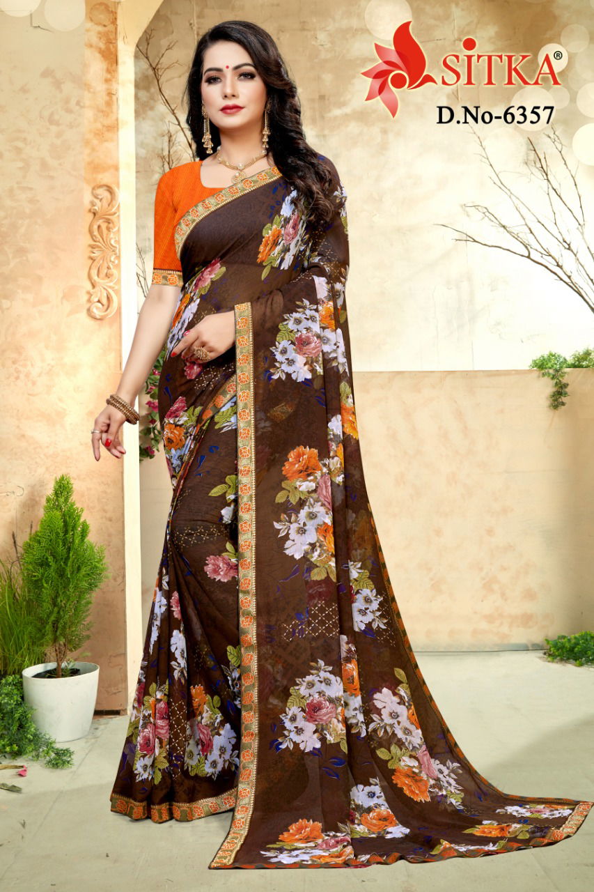 Kohinoor Marble Latest Daily Wear Chiffon Printed Bordered Saree Collection 
