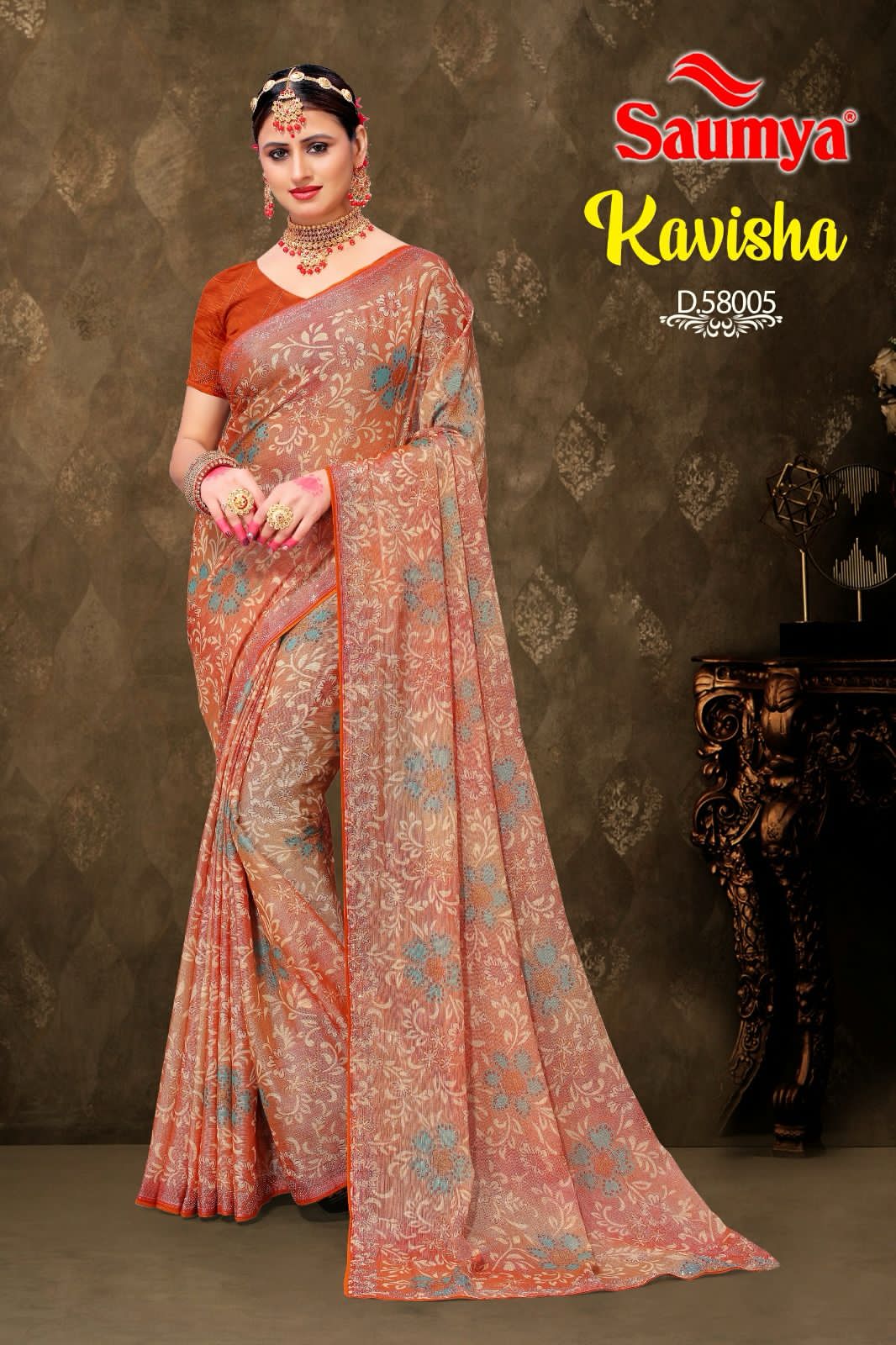 Kavisha By Saumya Chiffon Brasso Saree Catalog