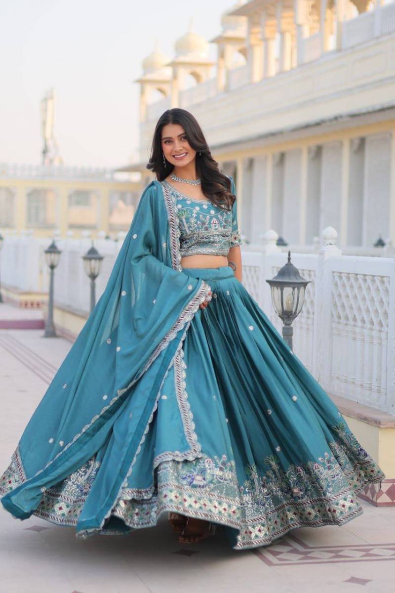 Sn 2332 Designer Chinon Lehenga Choli Bulk Orders In India