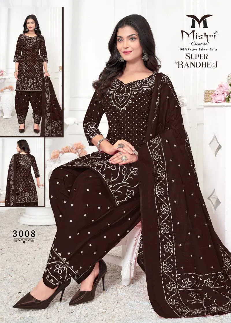 Super Bandhej Vol 03 By Mishri Cotton Printed Dress Material Wholesale Market In Surat