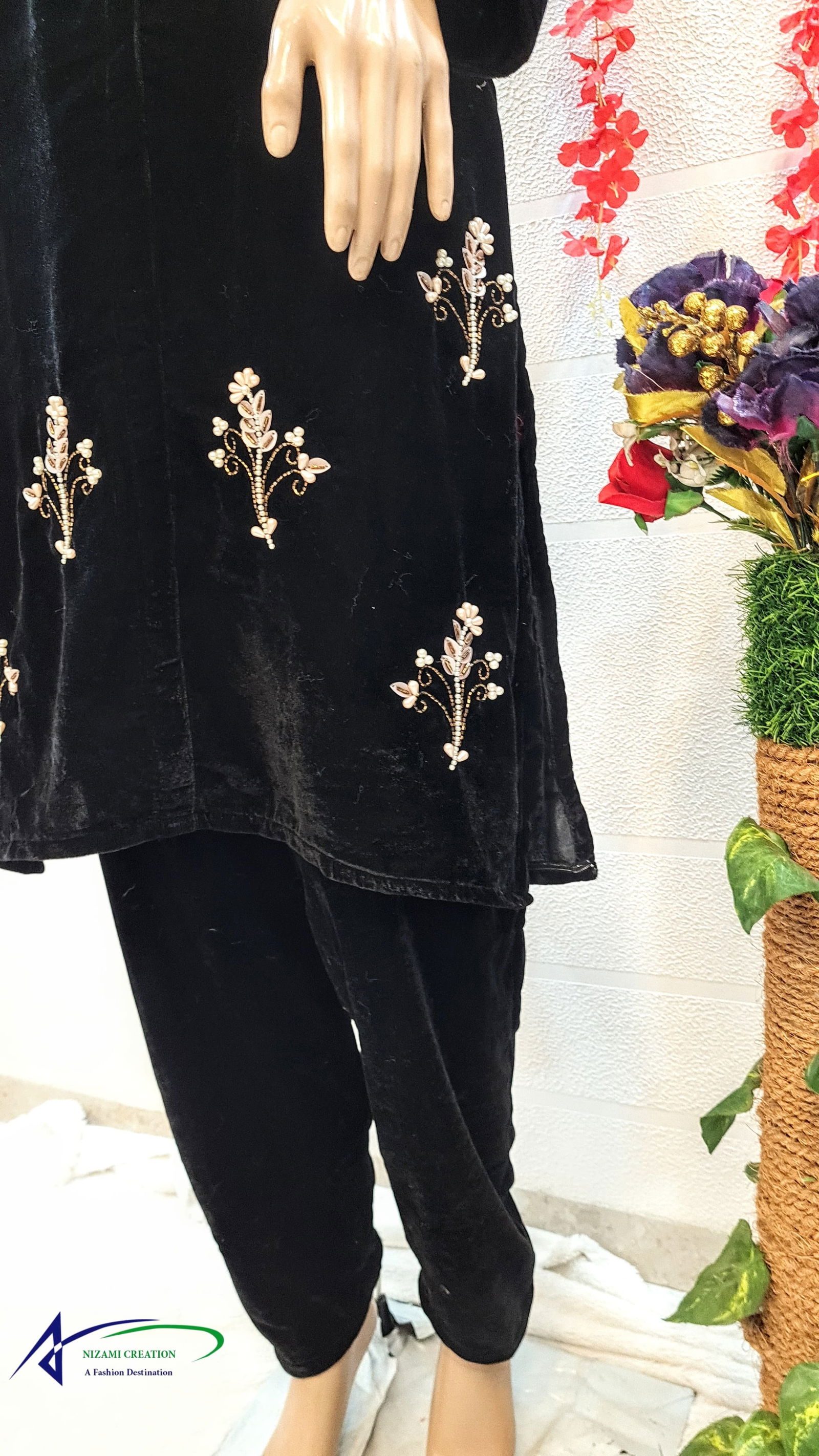 Nizami 1711 Velvet Designer Kurti With Bottom Catalog