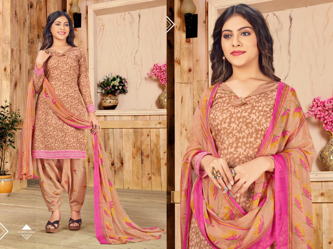 Pankhudi 5 Latest Regular Wear Printed American Crepe Dress Material With Chiffon Dupatta Collection