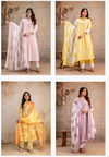 Naisha K 343 Cotton A Line Kurti With Pant Dupatta Wholesalers In Delhi

