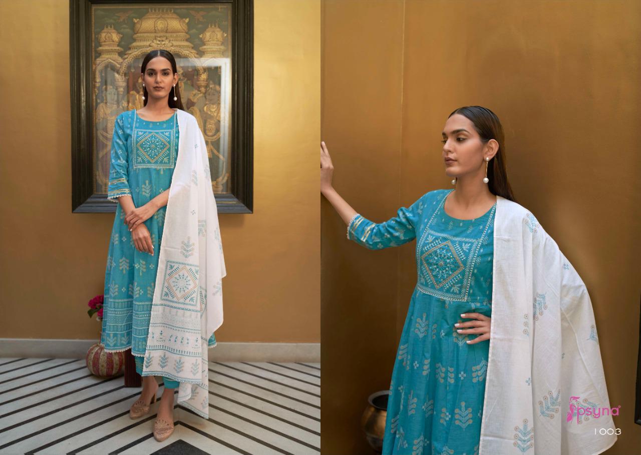 Psyna Pehnava 3 Fancy Party Wear Readymade Kurti With Pant And Dupatta Collection