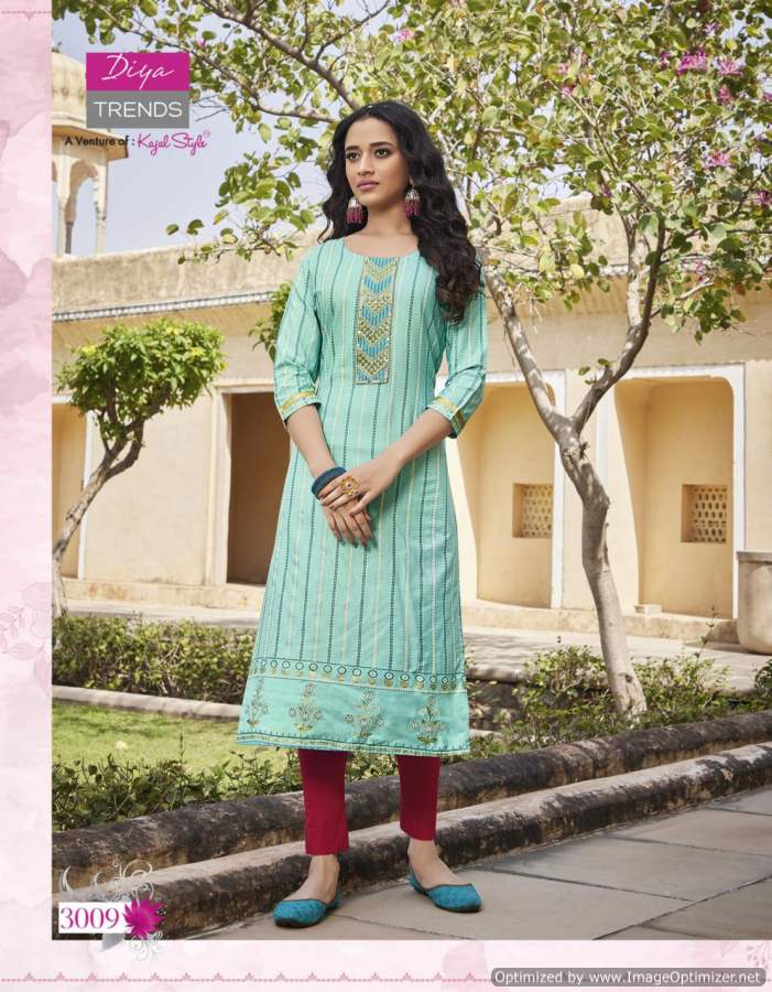 Victorias 3 New Ethnic Wear Rayon Embroidery Designer Kurti Collection