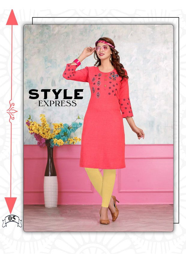 Herlin Latest Fancy Designer Regular Casual Wear Rayon Embroidery Kurtis Collection
