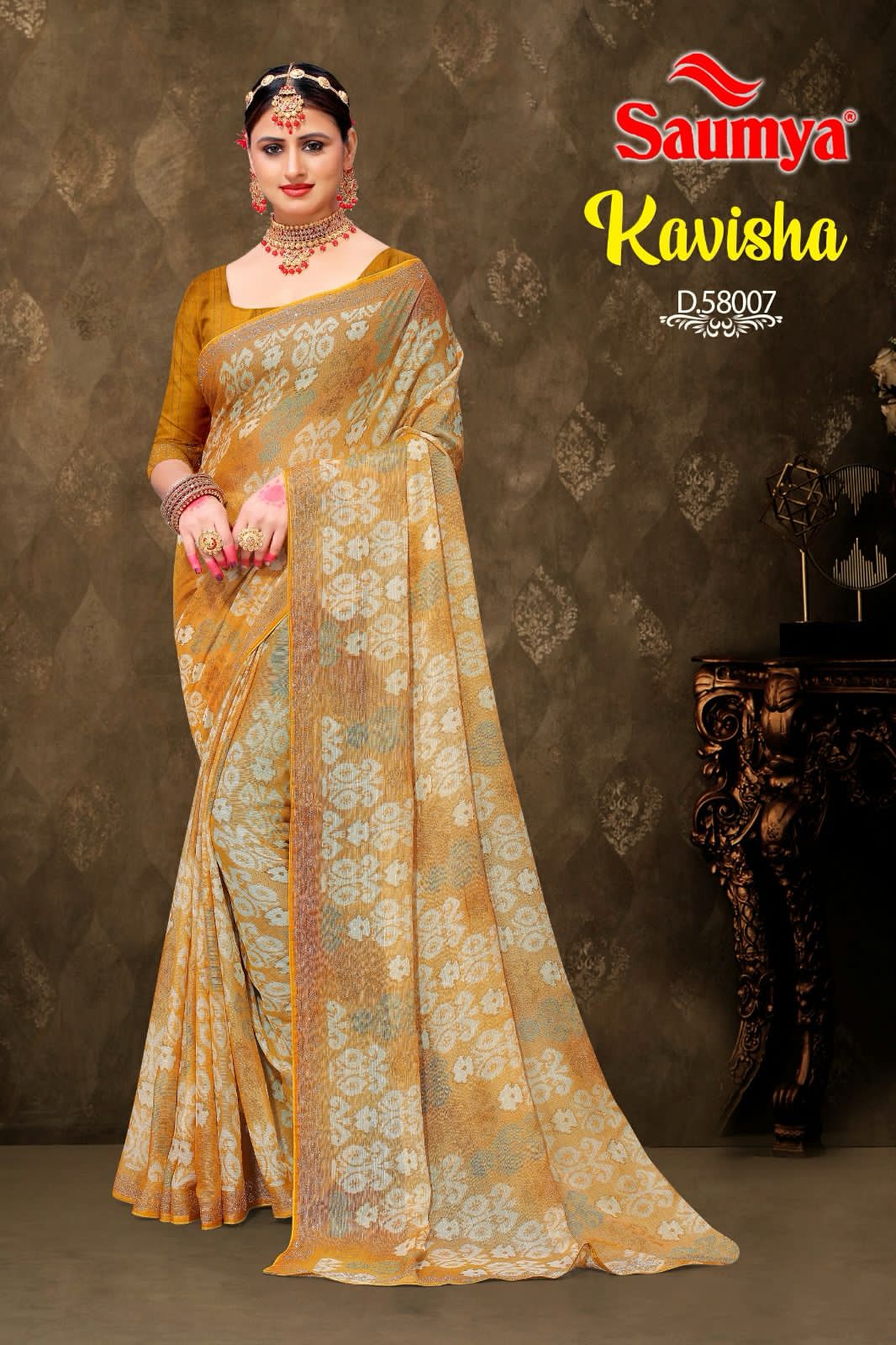 Kavisha By Saumya Chiffon Brasso Saree Catalog