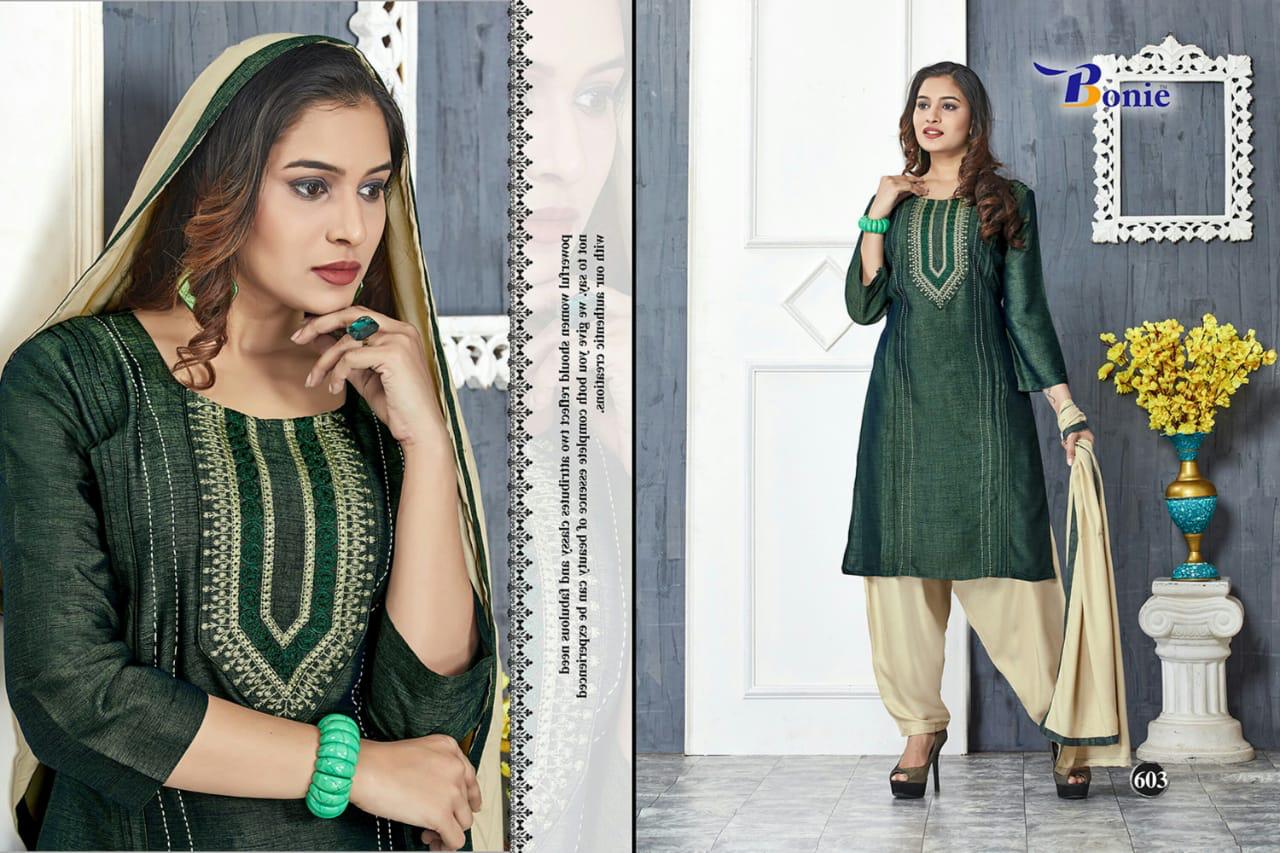 Bonie Naira Latest Designer Patiyala Style Beautiful Neck Design Salwar Suit Collection