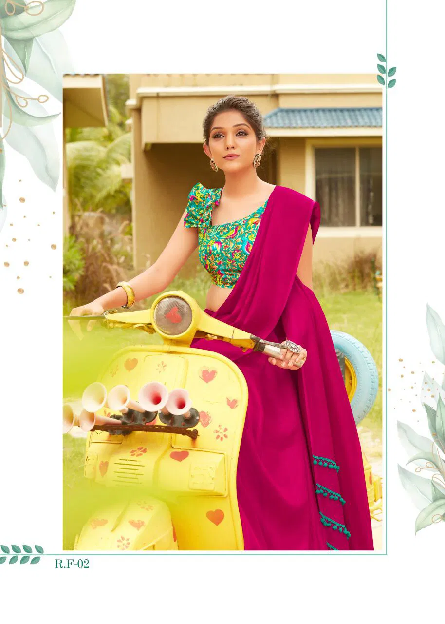 Shreyans Rpid Fire Designer Fancy Look Casual And Function Wear Saree Collection  