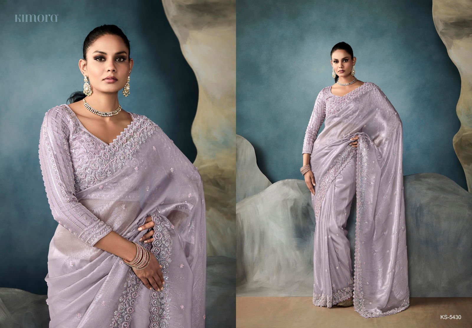 Iconic By Kimora Fancy Tissue Designer Saree Suppliers In India
