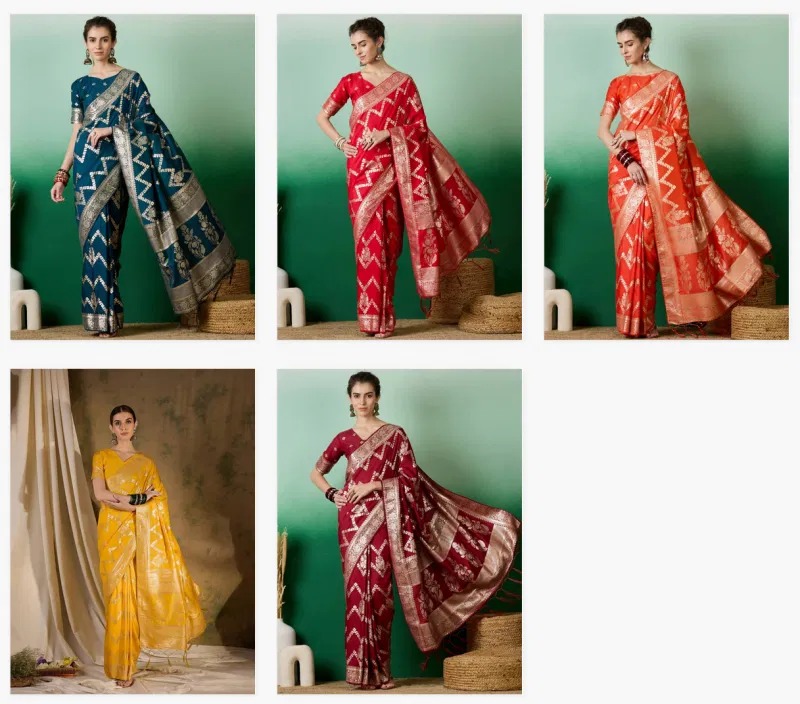 Color Set 8219 Festive Wear Dola Cotton Saree Wholesale Online
