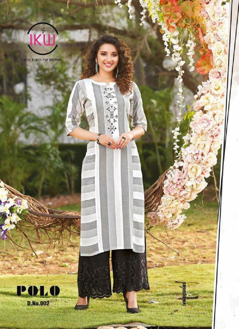Ikw Polo Latest Designer Casual Wear Rayon Kurtis Collection 