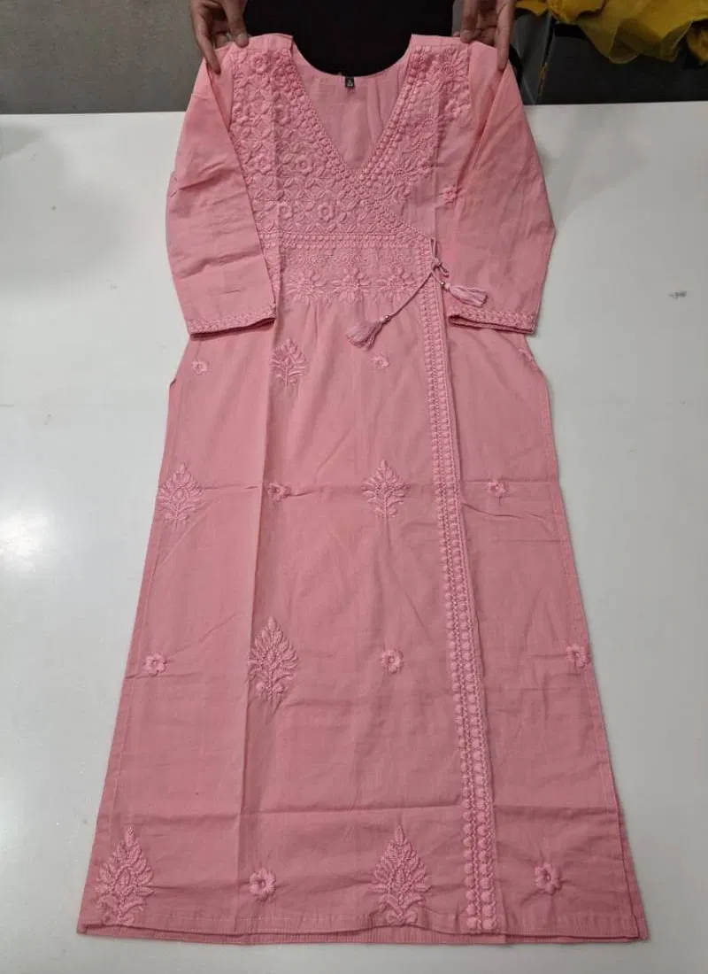 Tanyaa 264 Cotton Lucknowi Chikankari Style Kurtis Suppliers In India