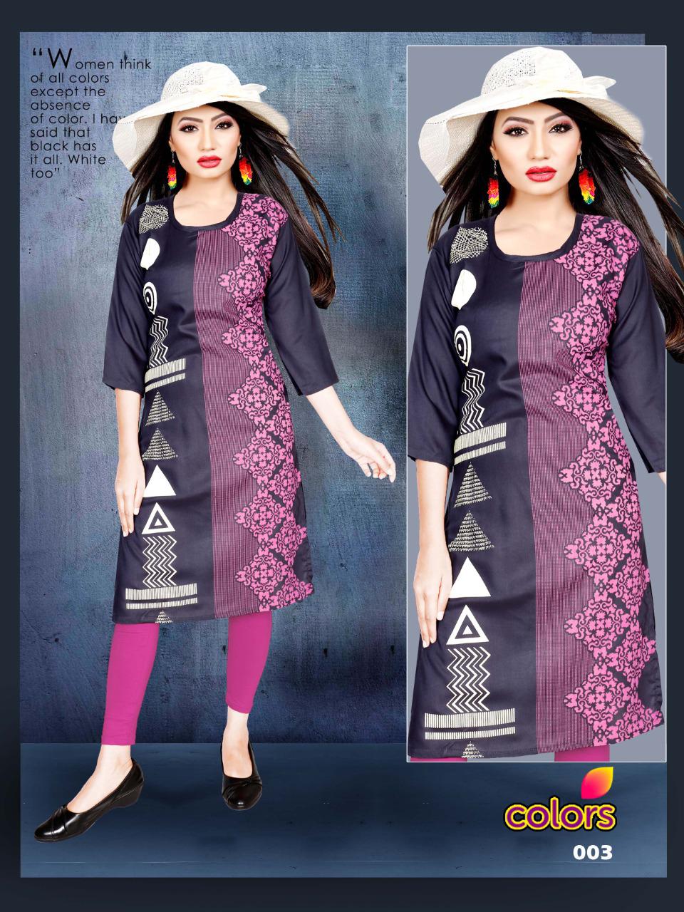 Trendy Colors 2 Fancy Heavy Rayon Regular Wear Designer Printed Kurtis Collection