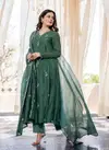 Dhruvi 368 Green Designer Silk Kurti Set Collection Wholesale Clothing Distributors In India