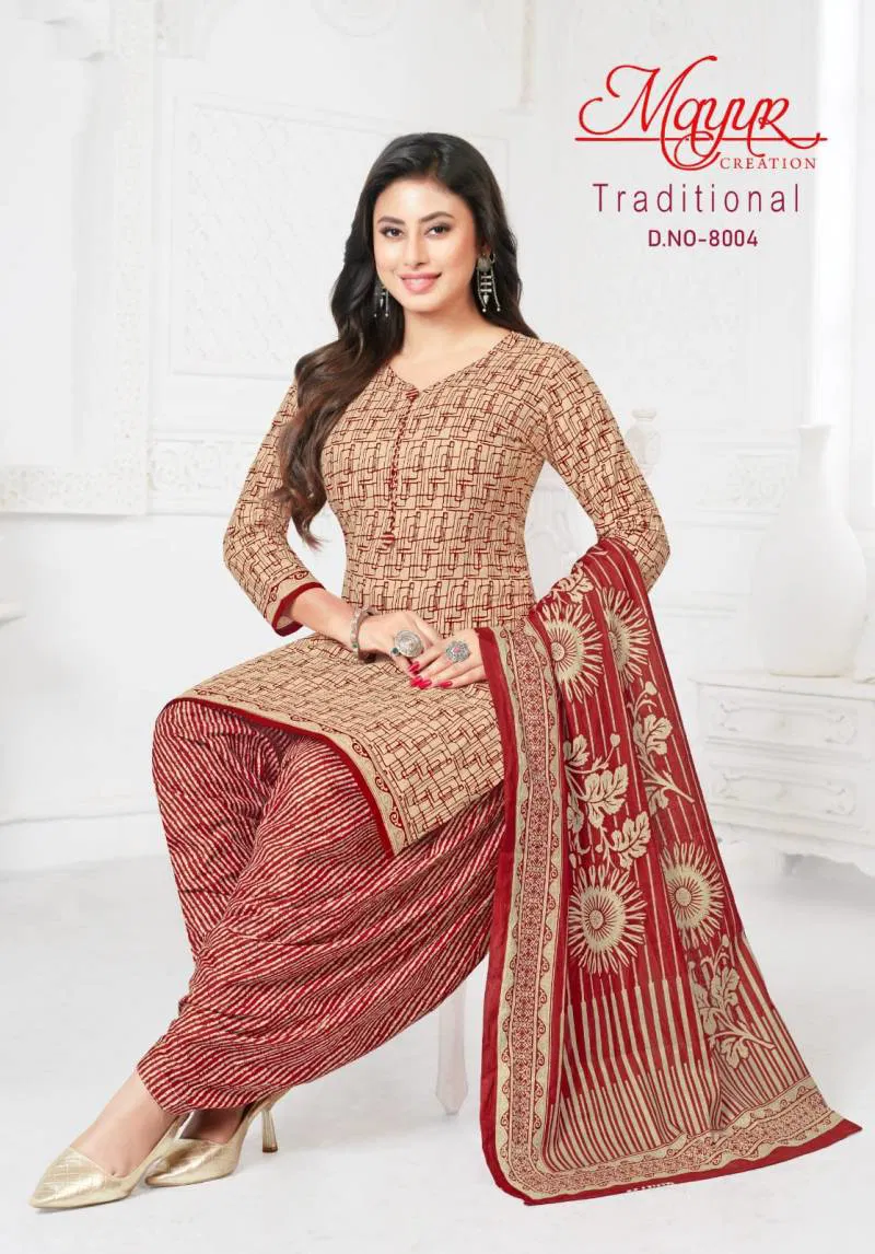 Traditional Vol 8 By Mayur Cotton Printed Dress Material Orders In India