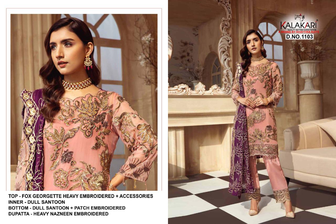 Kalakari Zeenat Latest Fancy Designer Festive Wear Faux Georgette Pakistani Salwar Suits Collection
