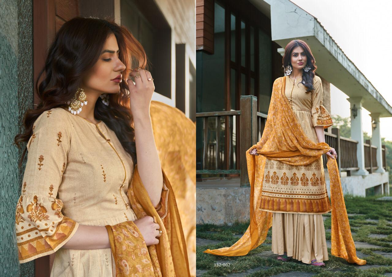 Jiyana Fancy Printed Designer Pure Lawan Fancy Print With Chiffon Kani Print Dupatta Dress Material Collection
