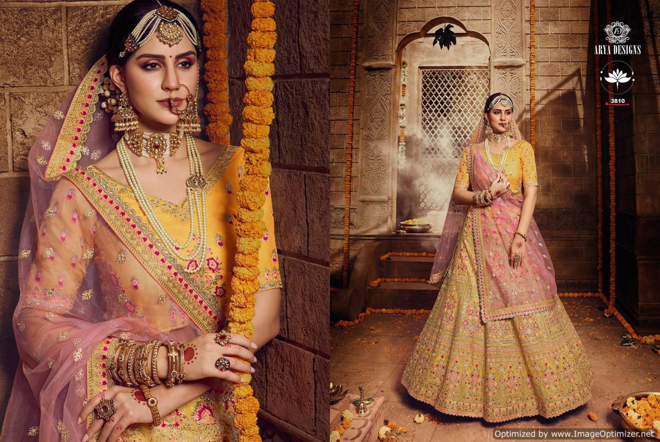 Arya Vastrey 2 Lehenga with Heavy Crape Silk Inner Multi Embroidery Work and Soft Net Dupatta Bridal Lehenga Colection