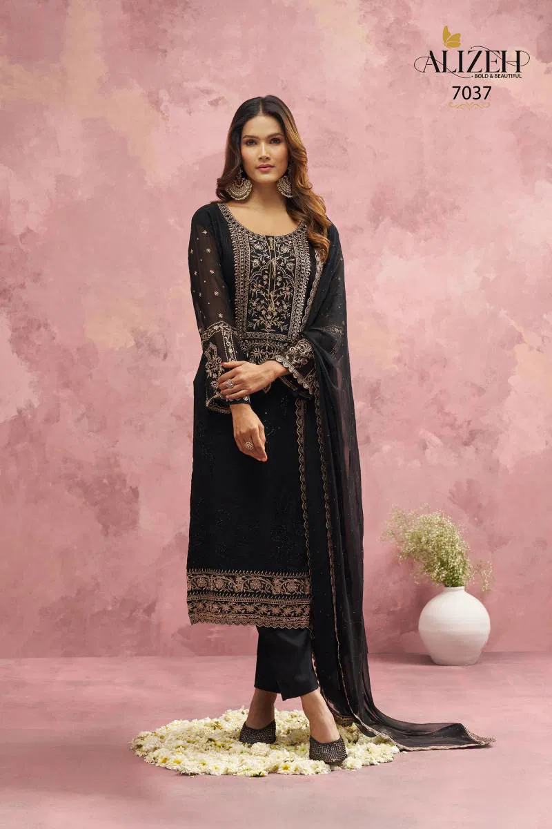 Aura By Alizeh Georgette With Khatli Work Designer Salwar Suits Suppliers In India