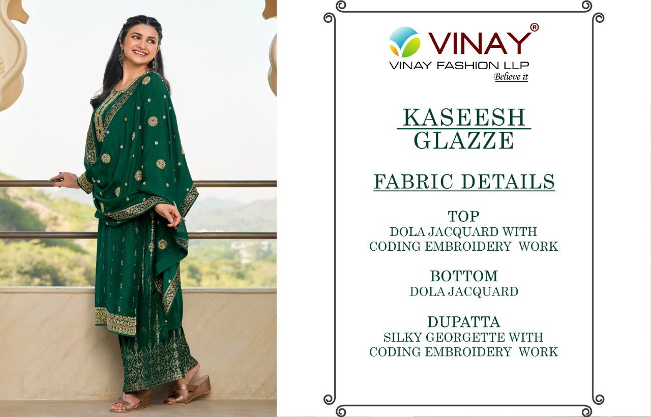 Vinay Kaseesh Glazze Heavy New Exclusive Wear Salwar Jacquard Kameez Collection