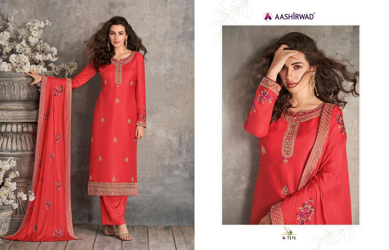 Haseena New Launch Of Latest Designer Salwar Suit Collection With Embroidery Neck Design And Silky Georgette With Heavy Embroidery Work